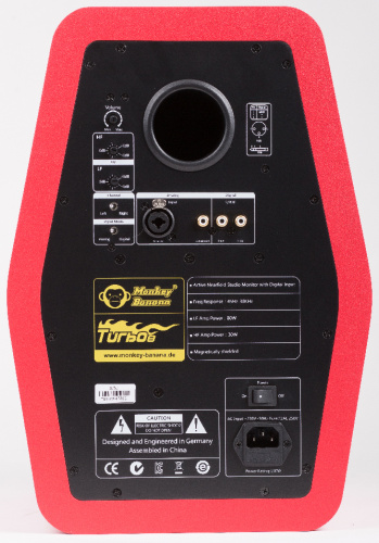 Monkey Banana Turbo 8 red Студийный монитор 8', шелковый твиттер 1', LF 80W, HF 30W, балансный вход, S/PDIF-вход, S/PDIF Thru, ц фото 4