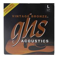GHS STRINGS VN-L VINTAGE BRONZE набор струн для 6-струнной акустической гитары, 12-54
