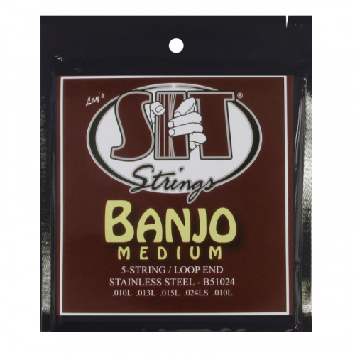 SIT Strings B51024 -Струны для банджо,(10-13-15-24w-10) 5 струн