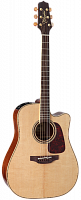 TAKAMINE PRO SERIES 4 P4DC электроакустическая гитара типа DREADNOUGHT CUTAWAY с кейсом, цвет натуральный, верхняя дека - массив ели, нижняя дека - ма