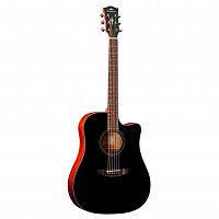 KEPMA EDCE K10 Black Matt трансакустическая гитара, цвет черный, в комплекте 3м кабель