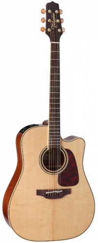 TAKAMINE PRO SERIES 4 P4DC электроакустическая гитара типа DREADNOUGHT CUTAWAY с кейсом, цвет натуральный, верхняя дека - массив ели, нижняя дека - ма