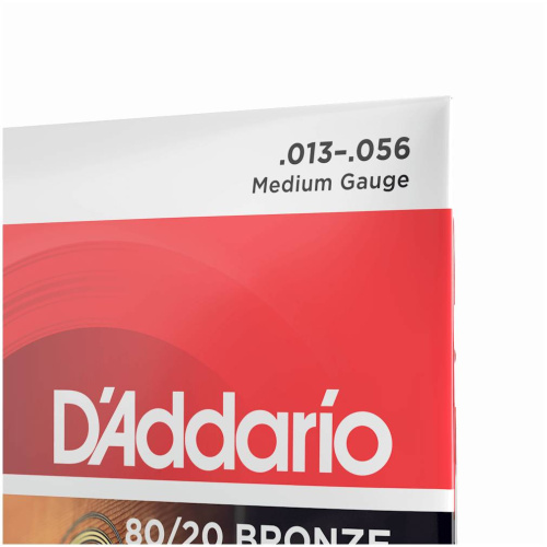 D'Addario EJ12 струны для акустической гитары, бронза 80/20, Medium 13-56 фото 3