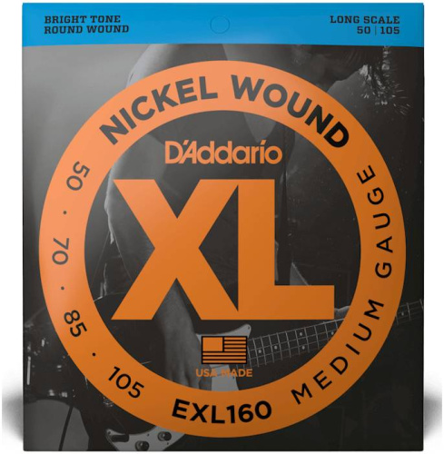 D'Addario EXL160 Струны бас regular long, 050-105. фото 2