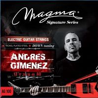 Magma Strings AG100 Струны для электрогитары Andres Gimenez 13-60, Серия: Signature, Калибр: 13-17-26-38-48-60, Обмотка: никелированная сталь, Натяжен
