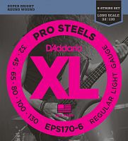 D'ADDARIO EPS170-6 PROSTEELS 6-STRING BASS LIGHT 30-130 струны для 6-струнной бас-гитары, мензура 34-36,25', сталь, 30-130