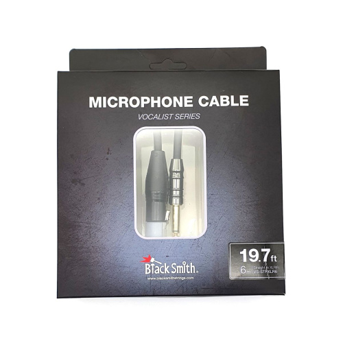 BlackSmith Microphone Cable Vocalist Series 19.7ft VS-STFXLR6 микр кабель, 6 м, прям Jack + XLR мам