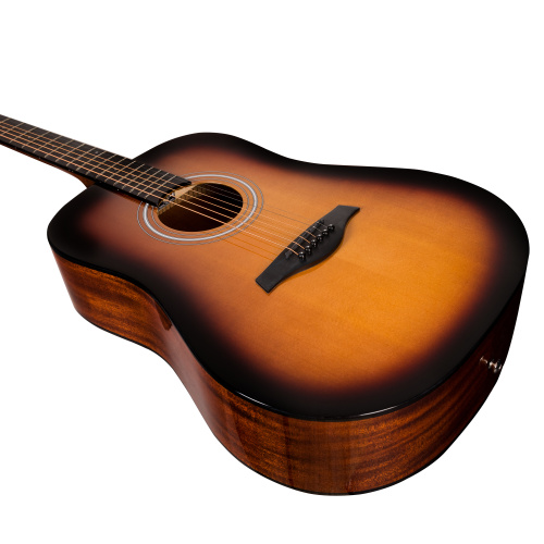 ROCKDALE Aurora D5 Gloss SB акустическая гитара дредноут, цвет санберст, глянцевое покрытие фото 3