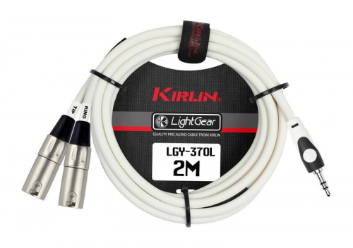 Kirlin LGY-370L 1M WH кабель Y-образный 1 м Разъемы: 3.5 мм стерео миниджек 2 x XLR папа Матер фото 4