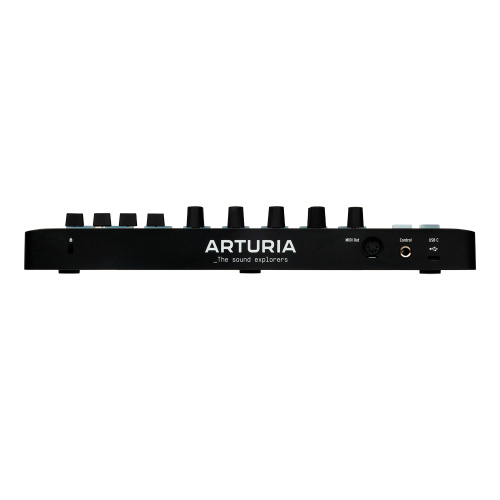 Arturia MiniLAB 3 Black Edition 25 клавишная MIDI-клавиатура пэд-контроллер, 9 регуляторов, 8 RGB пэдов, 8 фейдеров, дисплей, сенсорные регуляторы Pit фото 3