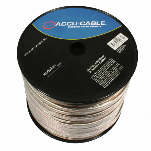 American Dj AC-SC2-4/100R Акустический кабель 2 x 4мм2, плоский; цвет: прозрачный. катушка 100 метр