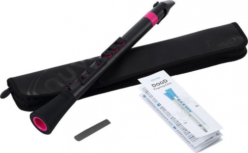 NUVO Dood (Black/Pink) блок-флейта DooD, строй С (до), материал АБС-пластик, цвет чёрный/розовый фото 2