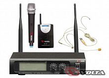 VOLTA US-2X (520.10/725.80) Микрофонная радиосистема с ручным и головным микрофонами UHF диапазона