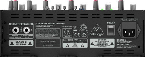 Behringer PPA200 5-канальная портативная система звукоусиления, 200 Вт фото 5