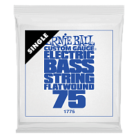 Ernie Ball 1775 струна одиночная для бас-гитары Серия Flatwound Калибр: 75 Сердцевина: шестигра