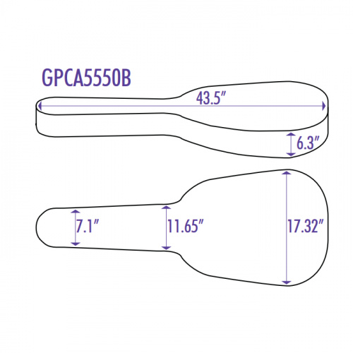 OnStage GPCA5550B Жесткий нейлоновый чехол для акустической гитары фото 2