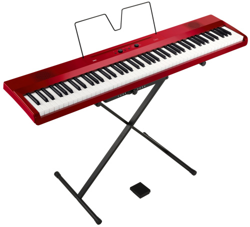 KORG L1 MR цифровое пианино Liano, 88 клавиш, цвет красный. Пюпитр и педаль в комплекте фото 4