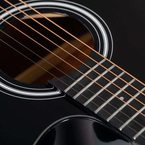 ROCKDALE Aurora D5-E Gloss C BK электроакустическая гитара дредноут с вырезом, цвет черный, глянцевое покрытие фото 4