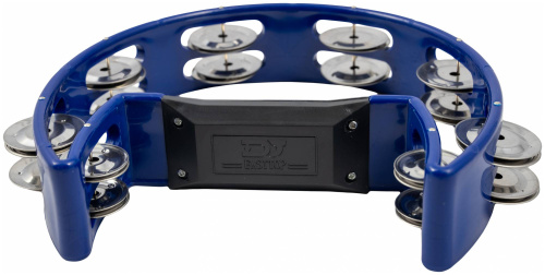 EASTTOP DF102 BLUE Пластиковый тамбурин "Полукруг", 8 пар сдвоенных джинглов, цвет синий фото 3