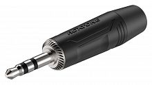 ROXTONE RMJ3P-BN Разъем 3,5 мм, стерео с резиновым держателем под кабель, Цвет: черный