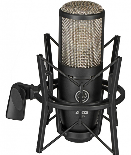 AKG P220 конденсаторный кардиоидный микрофон, мембрана 1", 20-20000Гц, 20мВ/Па, SH300 "паук", кейс фото 3