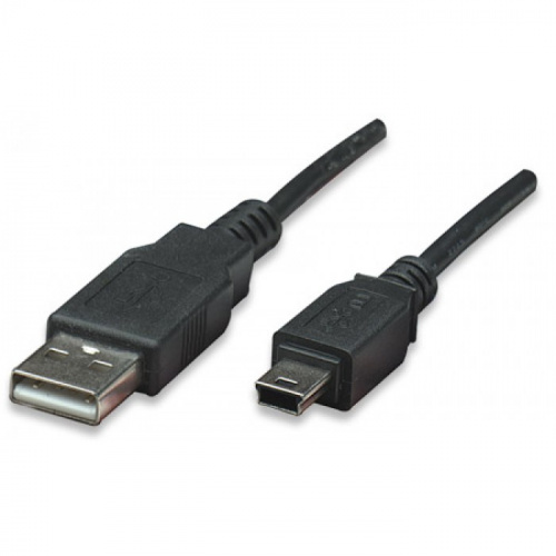 Proel USB1ABMLU18 Шнур USB1.0 "USB A"-"MINI USB B", длина 1.8м, цвет: черный.