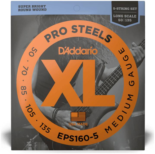 D'Addario EPS160-5 струны для 5 стр.бас-гит, ProSteels/Long, 50-135 фото 2
