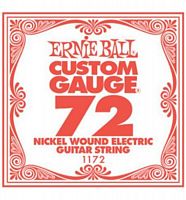 Ernie Ball 1172 струна для электро и акустических гитар. Сталь, калибр .072