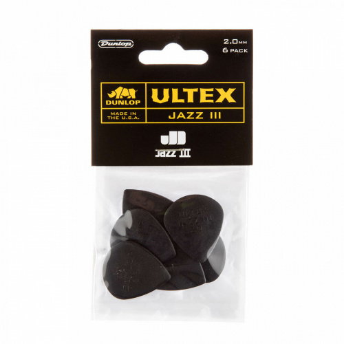 Dunlop Ultex Jazz III 427P200 6Pack медиаторы, толщина 2 мм, 6 шт. фото 4