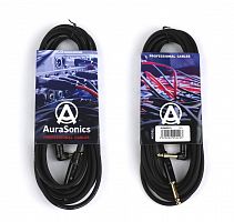 AuraSonics J63J63R-5 гитарный кабель Jack TS 6.3мм угловой Jack TS 6.3мм 5м, черный