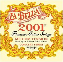 La Bella 2001FLA-MED Струны для классической гитары Flamenco Medium Tension, нейлоновые, профессиона
