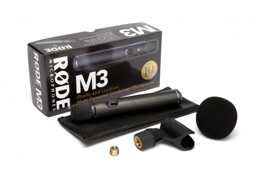 RODE M3 Студийный и сценический конденсаторный кардиоидный микрофон с двумя типами питания 48В и батарейка. фото 2