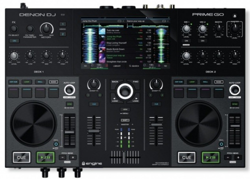 Denon Prime GO Полностью автономная 2-х дековая DJ система 7" мультитач дисплей фото 2