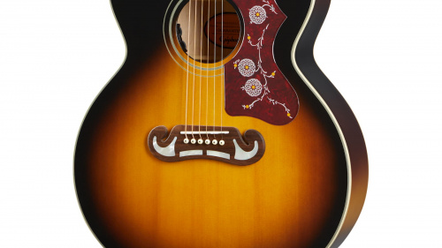 EPIPHONE J-200 Aged Vintage Sunburst электроакустическая гитара, цвет санбёрст фото 4