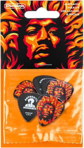 Dunlop Jimi Hendrix Voodoo Fire JHP14HV 6Pack медиаторы, жесткие, 6 шт. фото 2