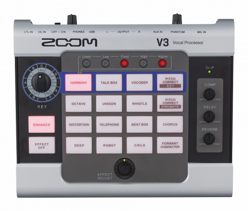 Zoom V3 Вокальный процессор 16 вокальных эффектов Режим аудиоинтерфейса