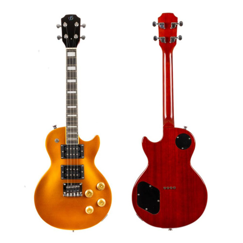 FLIGHT Centurion Tenor GT электроукулеле, Les Paul, тенор, золотой, чехол фото 2