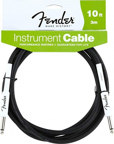 FENDER FENDER 10' INST CABLE BLK инструментальный кабель, черный, 10'