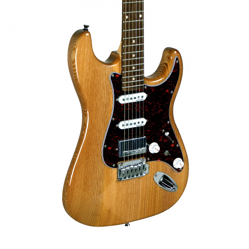 REDHILL STM400/NA эл.гитара, Stratocaster, 1V/2T/3P, S-S-H, ясень/клен+палисандр, цвет натуральный фото 4