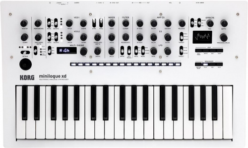 KORG minilogue xd PW полифонический аналоговый синтезатор, 37 чувствительных к нажатию клавиш, Перламутрово-белый фото 3
