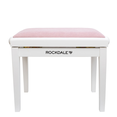 ROCKDALE RHAPSODY 131 SV WHITE PINK деревянная банкетка, высота 48-57см, цвет белый/розовый вельвет фото 5