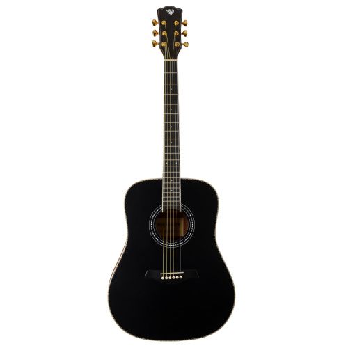 ROCKDALE Aurora D7 BK Satin Акустическая гитара Форма корпуса Dreadnought. Цвет черный. Сатиновое покрытие. Верхняя дека из ели. Нижняя дека и обечайк