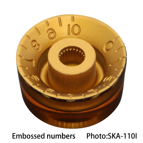 Hosco H-SKG-110I ручка потенциометра Les Paul (дюймовый размер), цилиндр, Gold, embossed фото 2