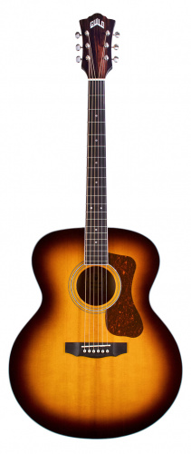 GUILD F-250E Deluxe Maple ATB электроакустическая гитара формы джамбо, топ - массив ели, корпус - огненный клён, цвет - санбёрс фото 6