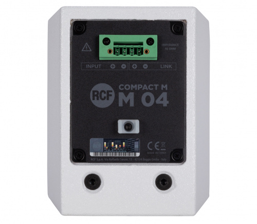 RCF COMPACT M 04 W Двухполосная АС частотный диапазон 100 Гц -20 кГц номинальная мощность: 60 Вт AES/ 8 Ом давление 113 дБ макс коаксиальный динамик 4 фото 4