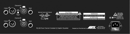 ARX EQ260 2-канальный 1/3 октавный графический эквалайзер фото 2