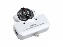 Zoom IQ5W iOS-совместимый стерео-микрофон,охват поля 90/120°, 8 pin Lightning порт, цвет белый