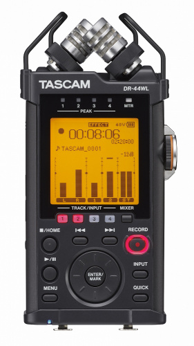 Tascam DR-44WLB 4-х канальный рекордер АЦП/ЦАП 24 бит/96 кГц частоты 20-20000 Гц THD<005% S/N>9 фото 2