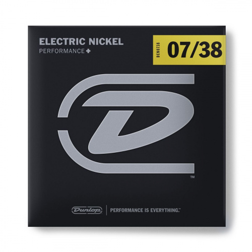 Dunlop Electric Nickel Performance+ DEN0738 струны для электрогитары, никель 07-38