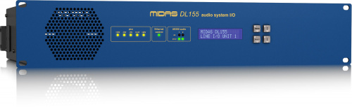 MIDAS DL155 блок 8 мик/лин входов, 8 лин выходов XLR, AES/EBU 8 вх/8вых XLR, 96кГц, 2 x AES50, 2U